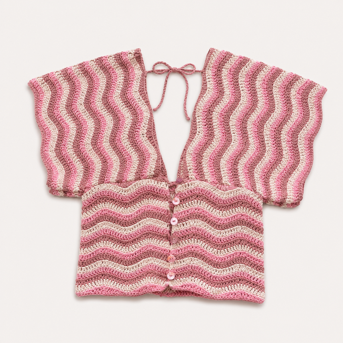 Cloudlace Crochet Top Pattern PDF – Made-to-Measure Summer Crochet Top, Open Back Tie Top, Digital Crochet Pattern