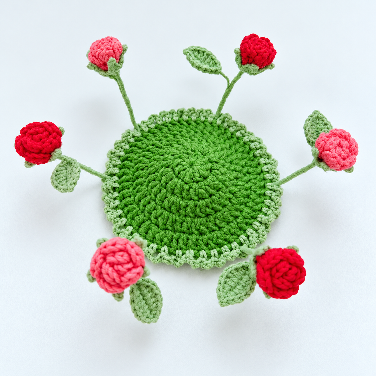 9-in-1 Pop Up Flower Coaster Crochet Pattern PDF – Floral & Holiday Designs