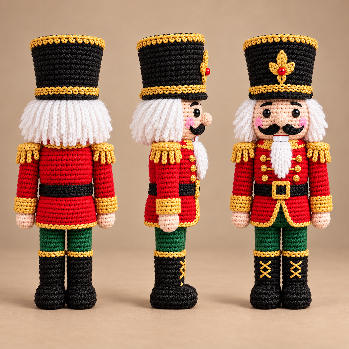 Crochet Nutcracker Pattern – Christmas Soldier Amigurumi PDF