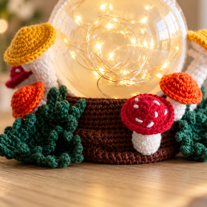 Amanita Mushroom Crochet Pattern PDF – Light Up Amigurumi Mushroom