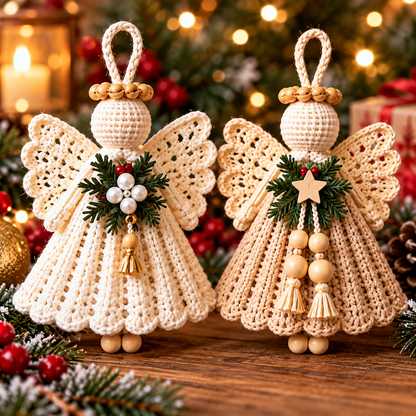 5 Crochet Angel Ornament Patterns Bundle, Christmas Angel Amigurumi PDF, Tree Decorations