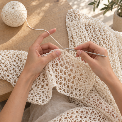 Laguna Crochet Beach Dress Pattern PDF – Mesh Cover Up Dress