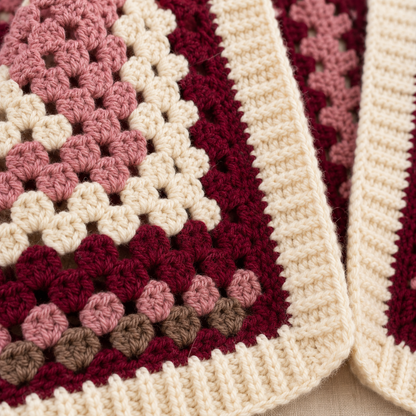 Oversized Hexi Cardigan Crochet Pattern, Granny Stitch Colour Block Sweater PDF, XS–5XL
