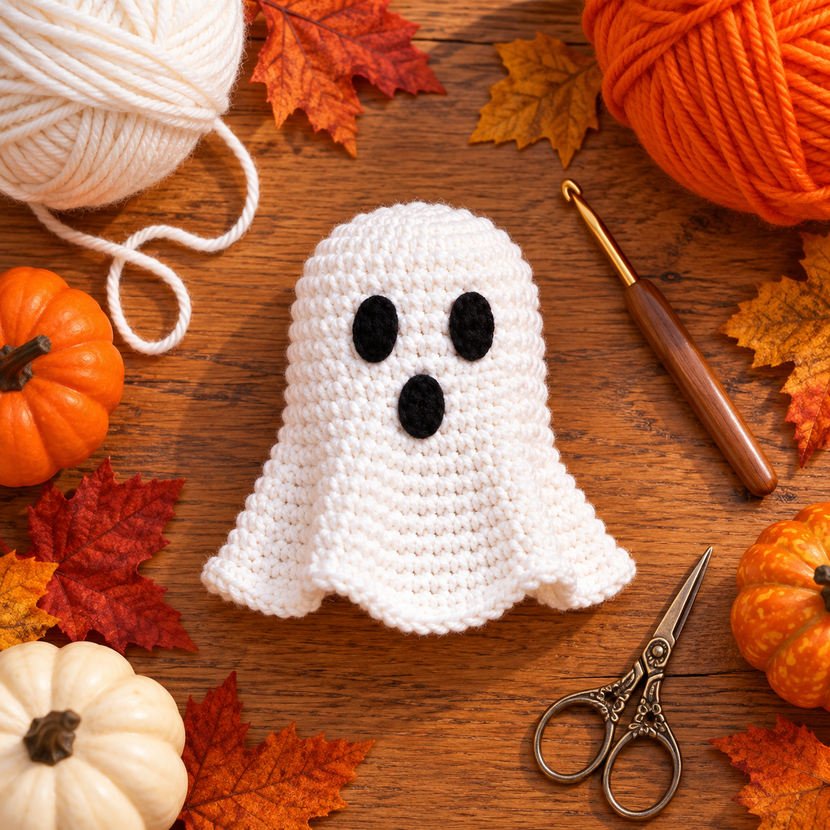 Surprise Halloween Ghost Crochet Pattern PDF | Funny Amigurumi Ghost with Removable Cover
