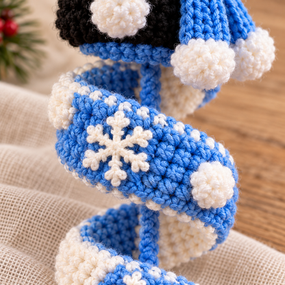 Christmas Spiral Ornaments Crochet Pattern Bundle PDF – Snowman & Santa