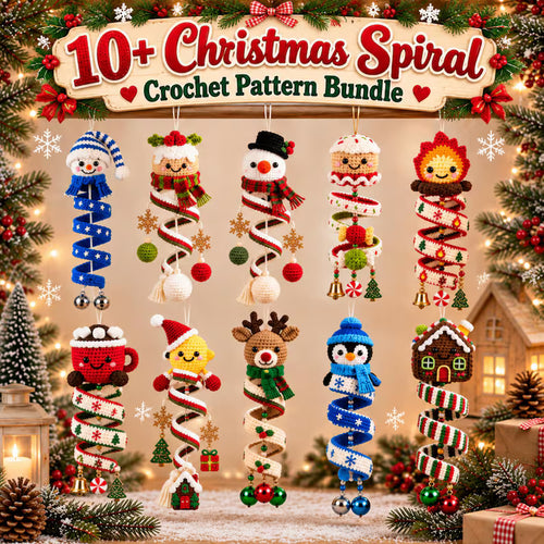 10+ Christmas Amigurumi Ornament Patterns – Spiral Crochet Bundle PDF