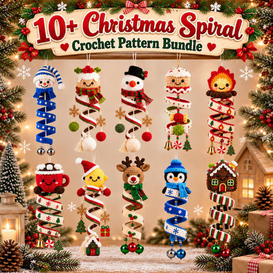 10+ Christmas Amigurumi Ornament Patterns – Spiral Crochet Bundle PDF